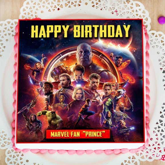 Avengers Poster Cake for Fans